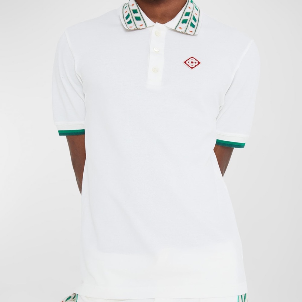 Men’s Casablanca Classic Laurel Pique Polo Size XL